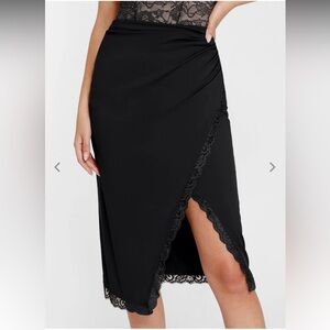 NWT Popilush shapewear split midi skirt XL